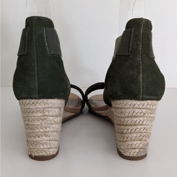 Splendid Green Suede Espadrilles Wedge Sandals Women's 8.5 - Picture 7 of 10